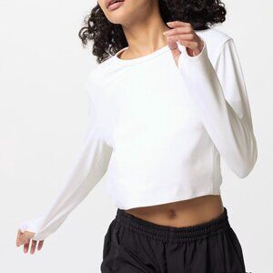 Uniqlo AIRism Soft Cropped T-Shirt White NWT